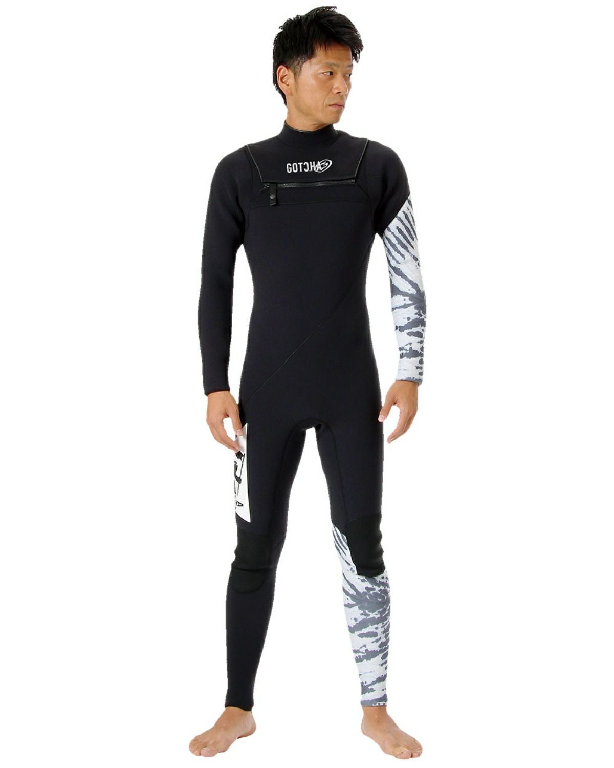 ムラ染：180cm/67kg(Lサイズ着用)