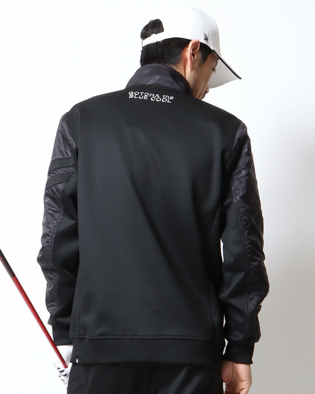 値下げ　GOTCHA GOLF メンズジャケット M ブラック 楽天市場】アウトレット!!ガッチャゴルフ ロゴ刺繍 2Way 袖脱着式 中綿