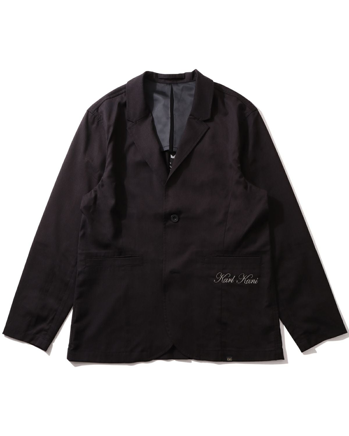Karl Kani｛カールカナイ｝ストレッチジャケット 英文字刺繍ゴルフ XXL Karl Kani GOLF] 裏ロゴ テープ使い テーラード ジャケット | PEET