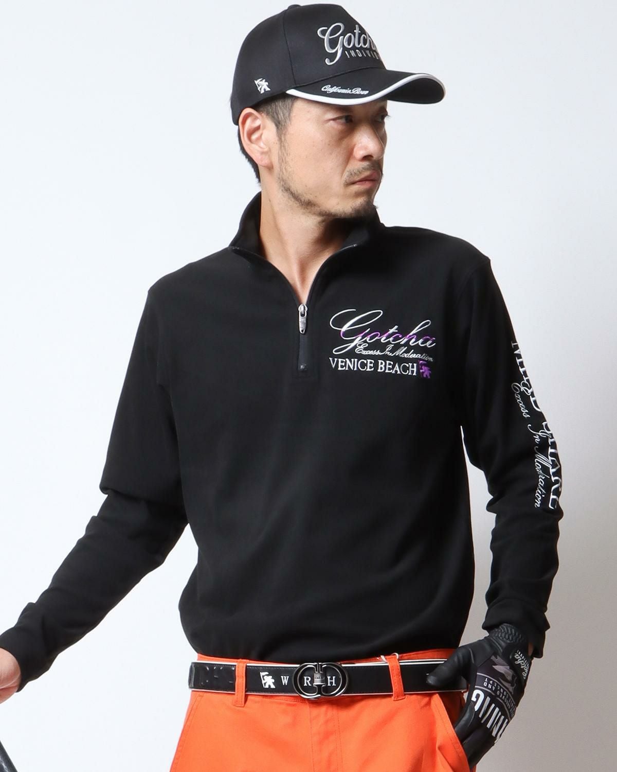 GOTCHA GOLF] 2トーン ハーフジップ ロング ポロ | PEET ONLINE STORE