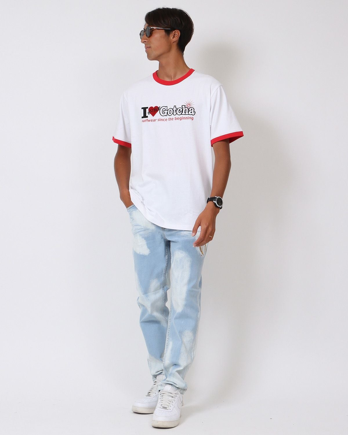 ホワイト：178cm68kg(XLサイズ着用)