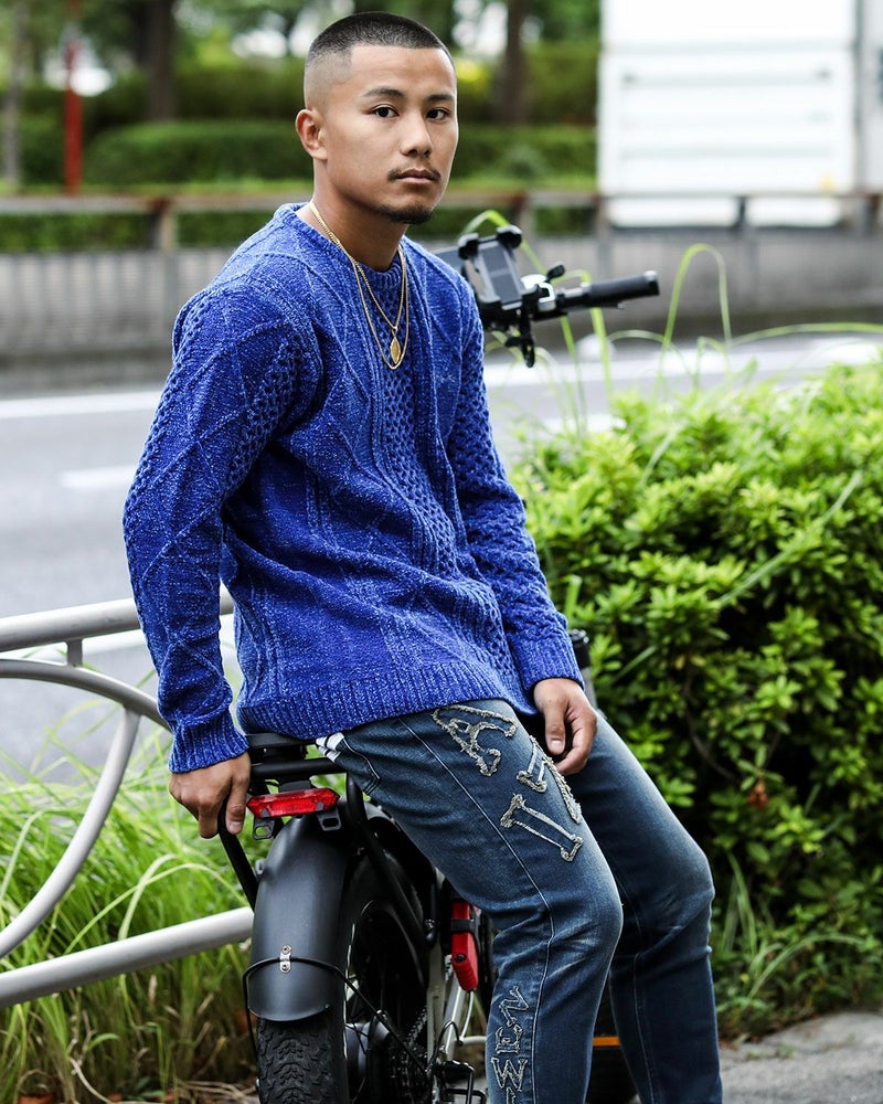 インディゴ：171cm(32incサイズ着用)