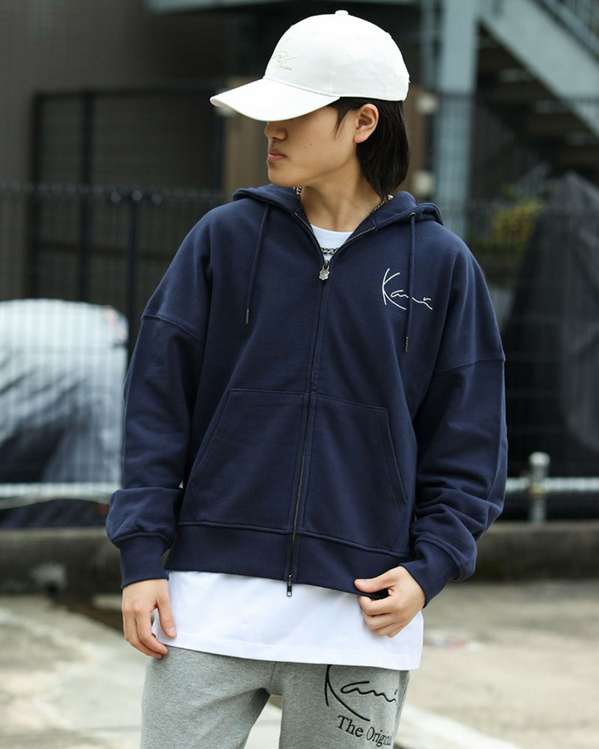 Karl Kani] 裏毛 ショート丈 ワイド パーカー | PEET ONLINE STORE