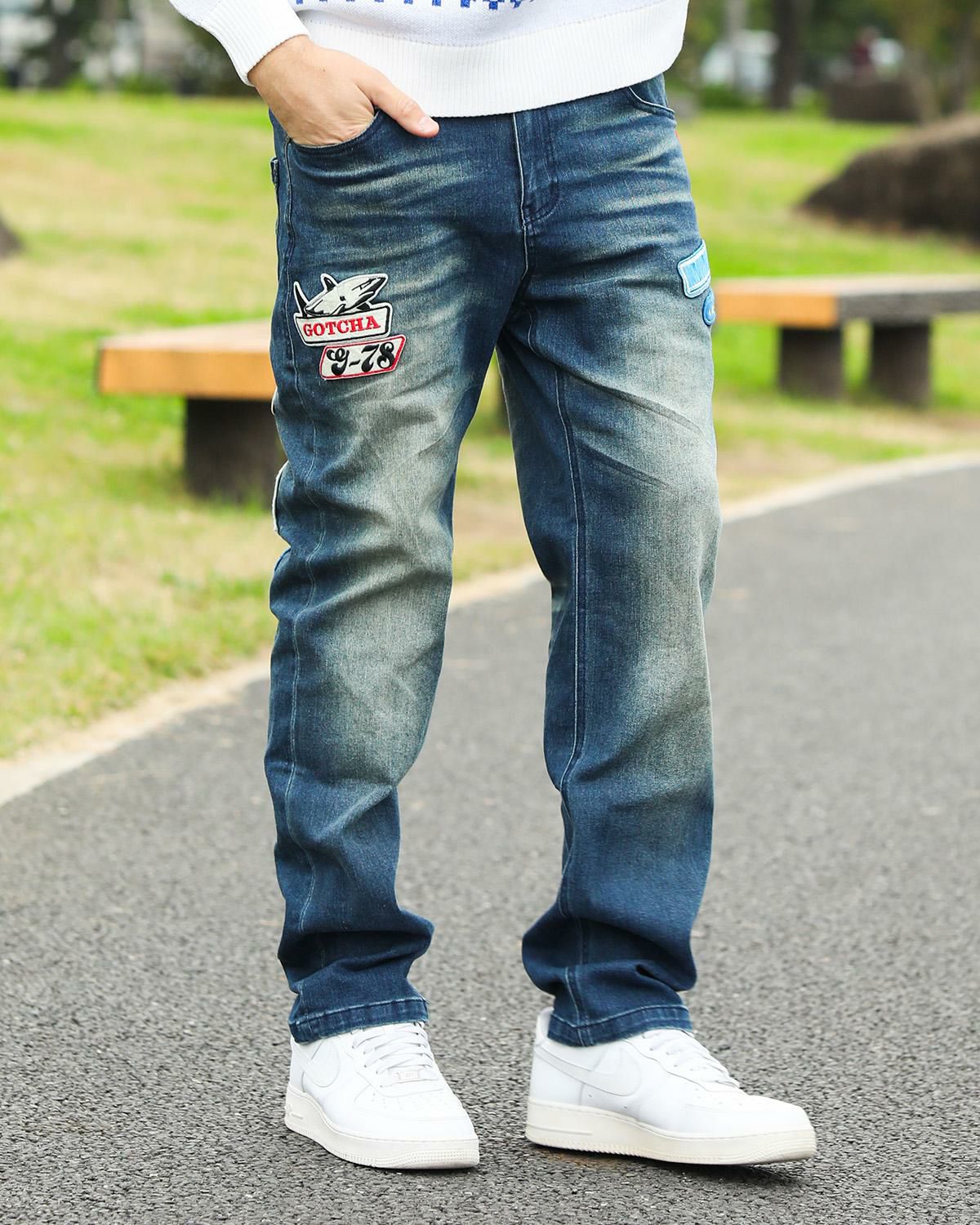 GOTCHA] ストレッチ サーフ フレーバー ワッペン デニムパンツ | PEET