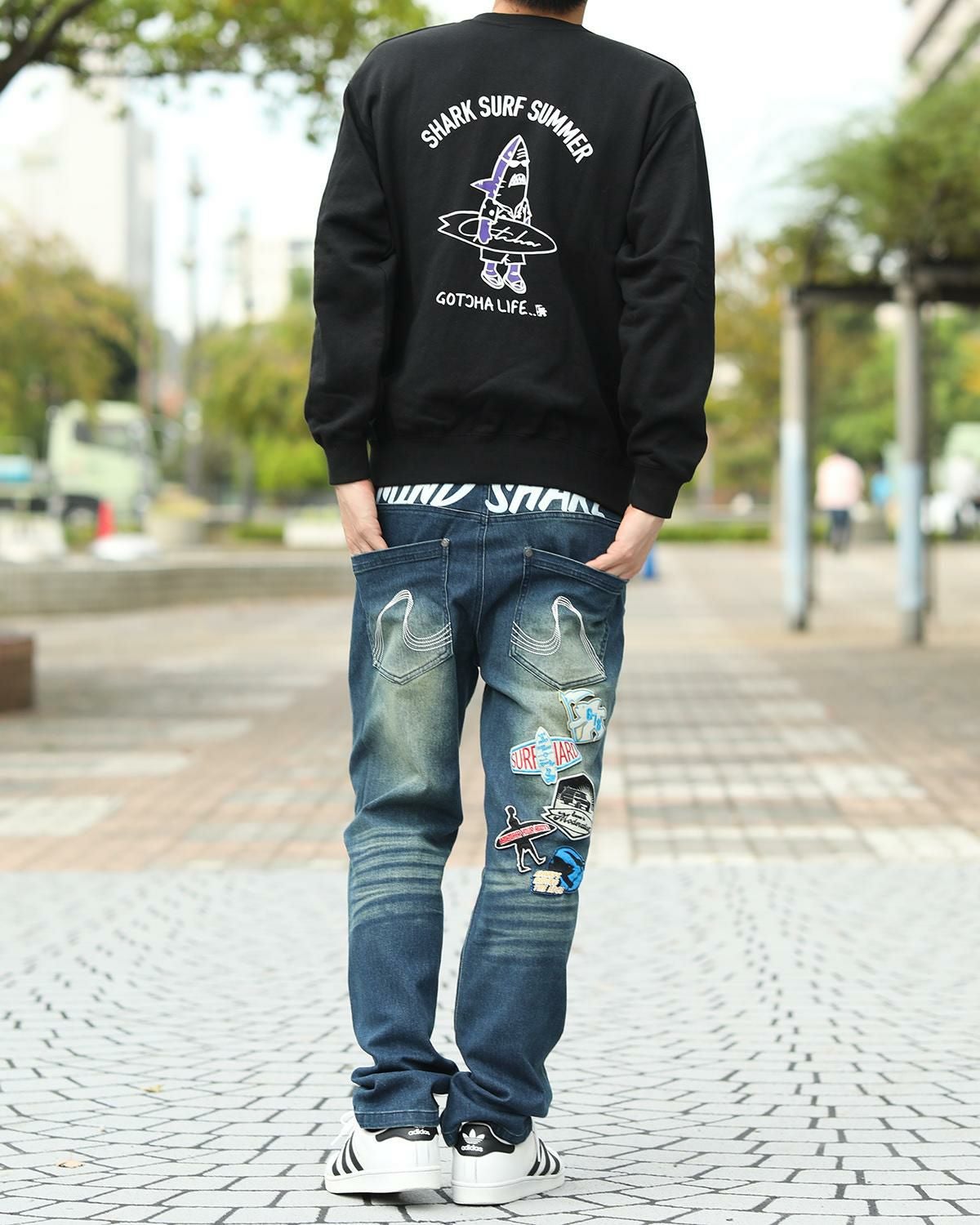 GOTCHA  ジーパン GOTCHA] ストレッチ サーフ フレーバー ワッペン デニムパンツ | PEET