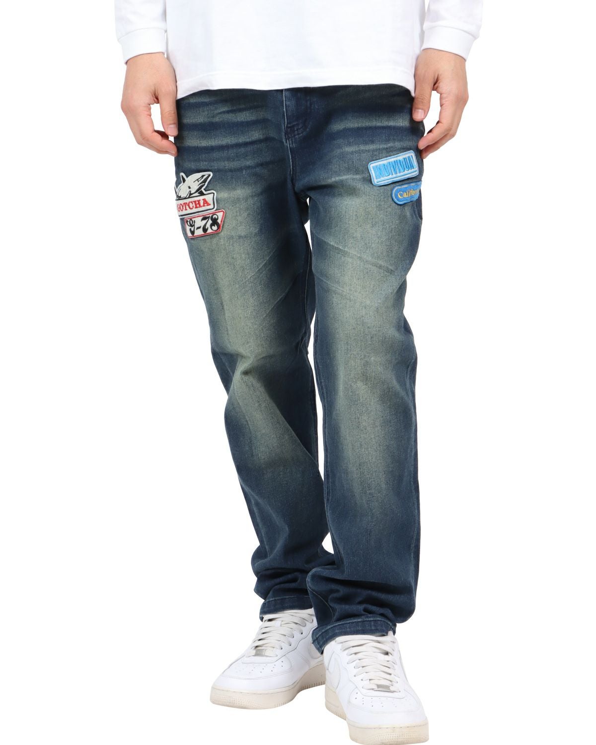 GOTCHA] ストレッチ サーフ フレーバー ワッペン デニムパンツ | PEET