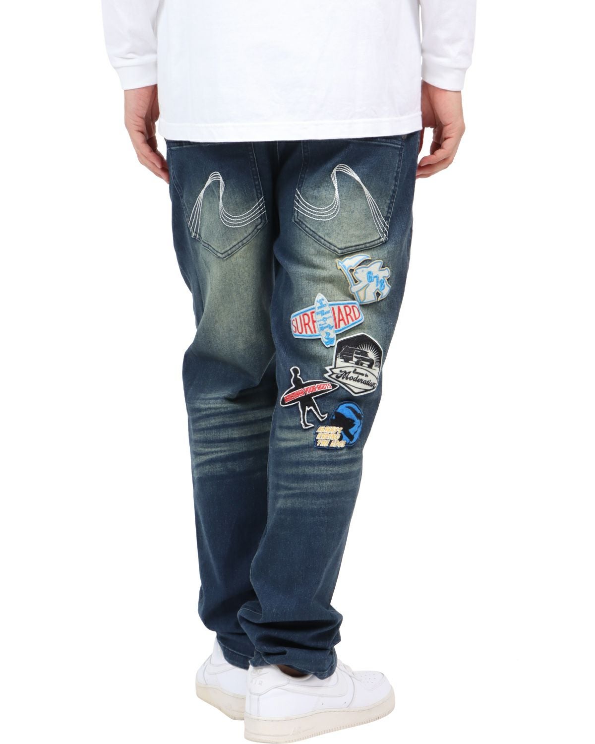 GOTCHA] ストレッチ サーフ フレーバー ワッペン デニムパンツ | PEET