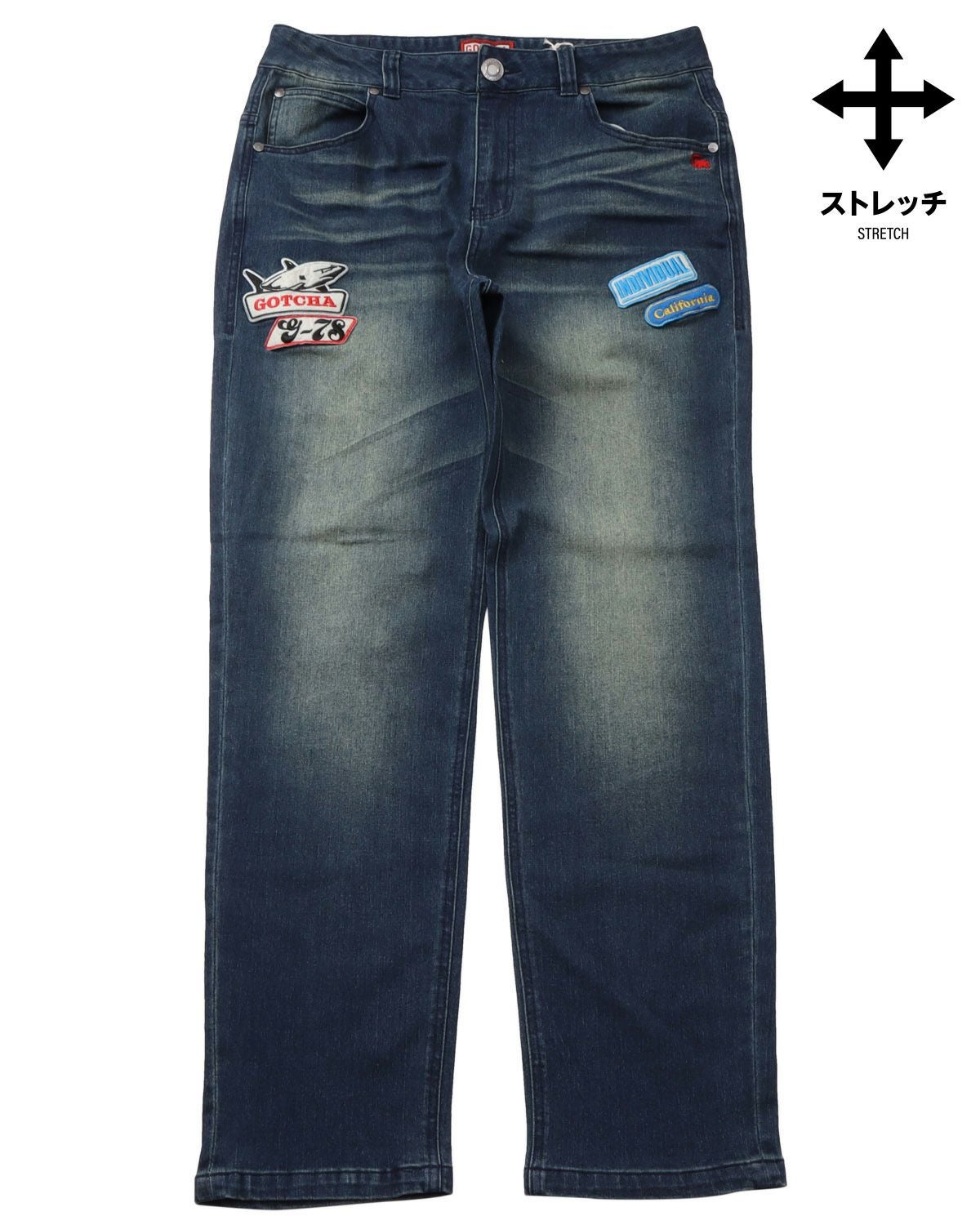 GOTCHA] ストレッチ サーフ フレーバー ワッペン デニムパンツ | PEET