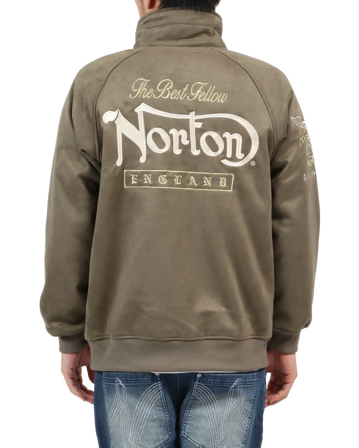新品 Norton ノートン 裏ボアスウェードZIPジャケット(XL)