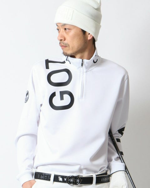 ホワイト：180cm67kg(Lサイズ着用)