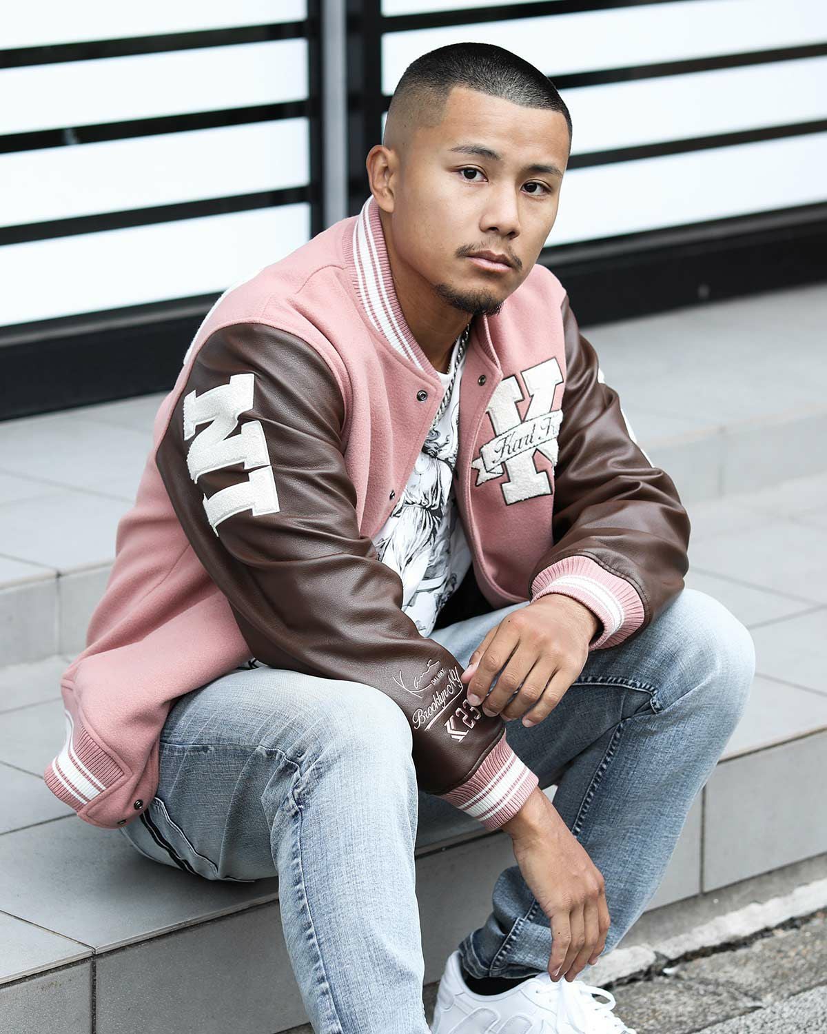 KARL KANI カールカナイ スタジャン　23ロゴ 中古・古着通販】KARL KANI (カールカナイ) スタジャン レッド サイズ