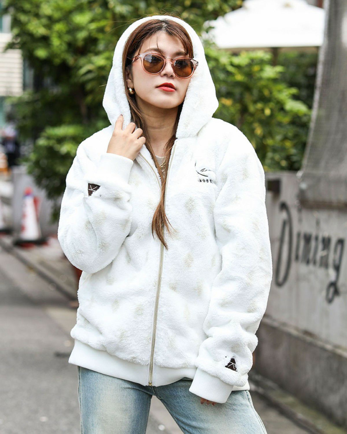 KARL KANI カールカナイ　ハーフジップパーカー　フーディ Karl Kani（カールカナイ） 服 パーカー シャギー両面ボアハーフジップ