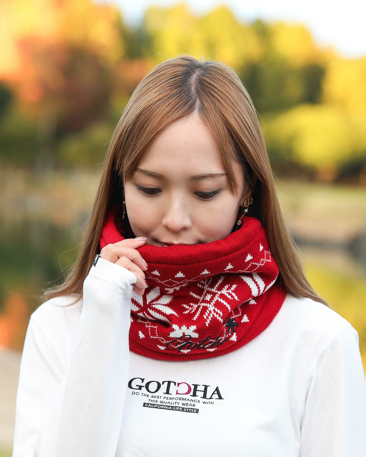 GOTCHA GOLF] 雪柄 ジャカード ニット ネックウォーマー | PEET ONLINE