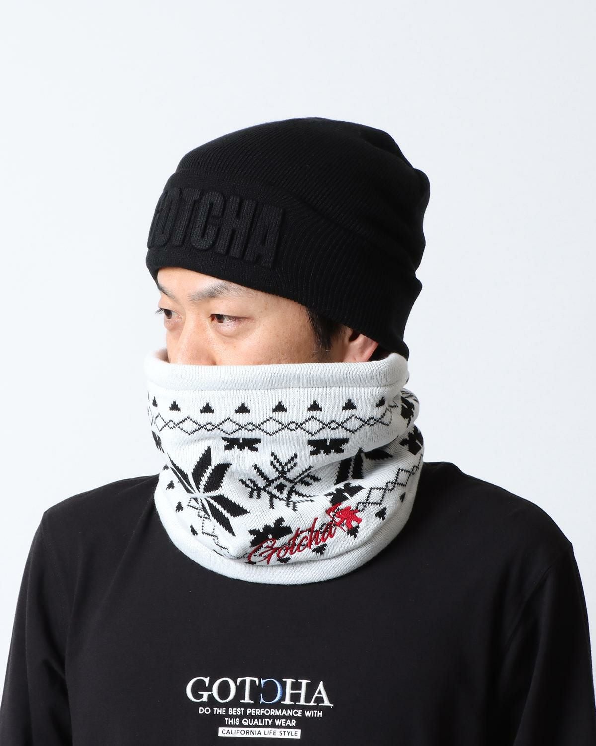GOTCHA GOLF] 雪柄 ジャカード ニット ネックウォーマー | PEET ONLINE