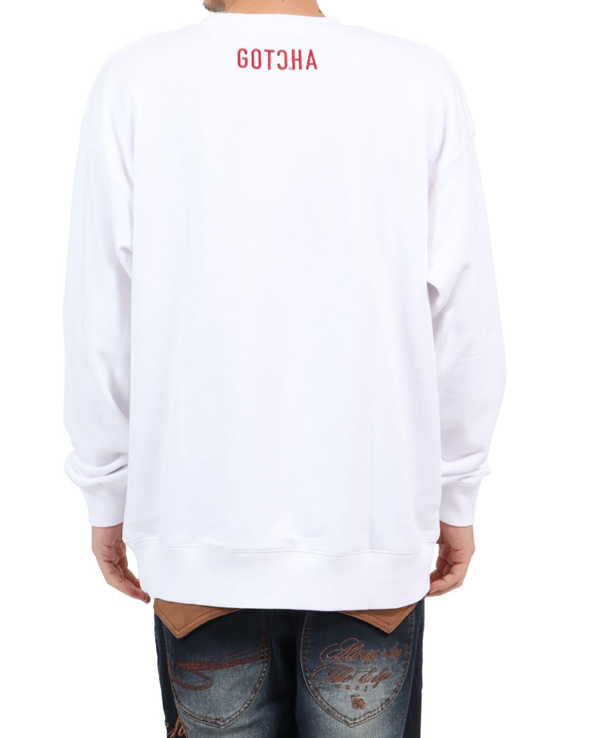 ホワイト：180cm67kg(Lサイズ着用)