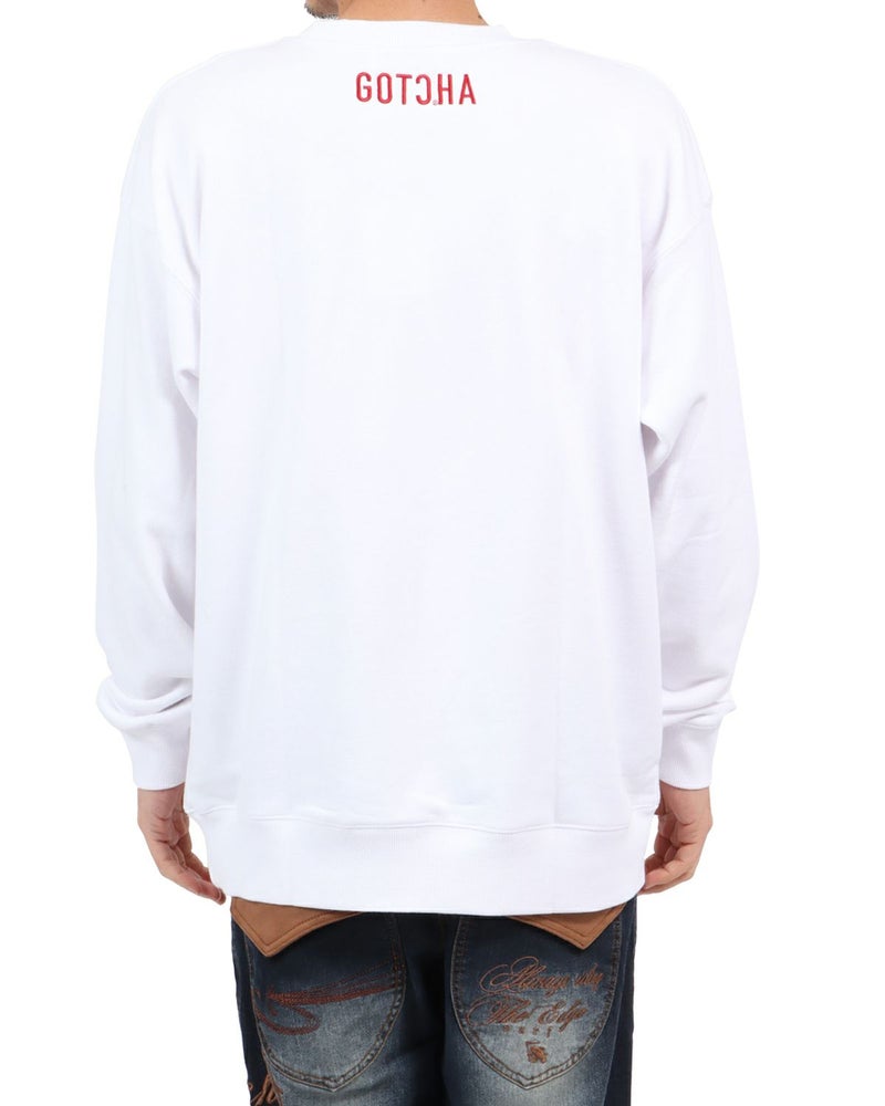 ホワイト：180cm67kg(Lサイズ着用)