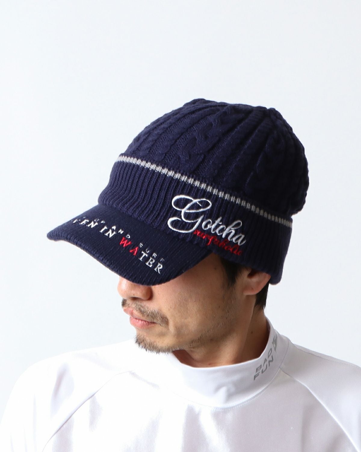GOTCHA GOLF] ケーブル ジャカード つば付き ニット帽 | PEET ONLINE STORE