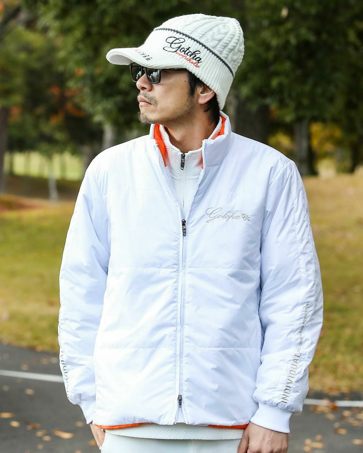 GOTCHA GOLF] 撥水 バック ロゴ ハイスペック 中綿 ジャケット | PEET