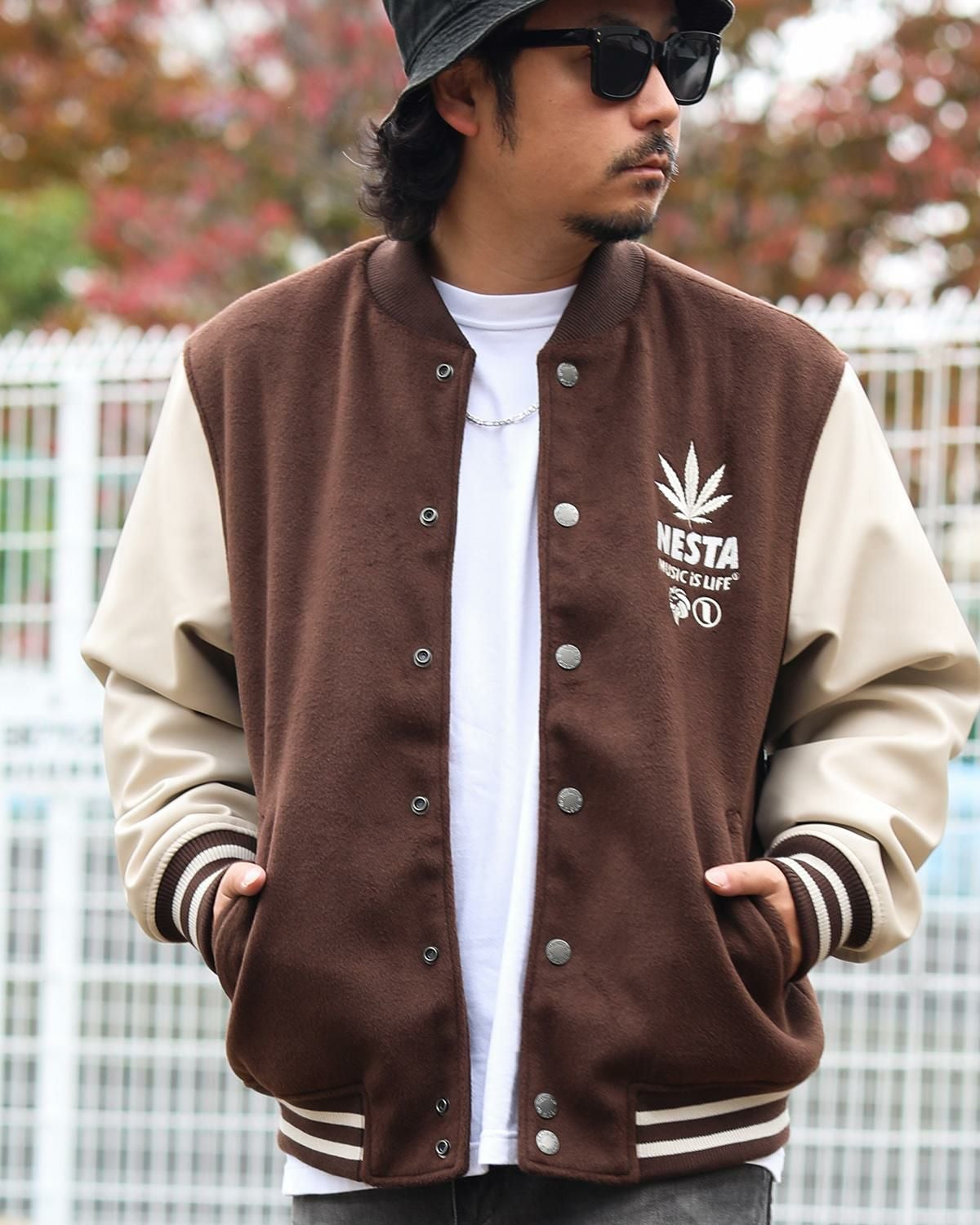 NESTA BRAND] ロゴ 刺繍 スタジャン | PEET ONLINE STORE