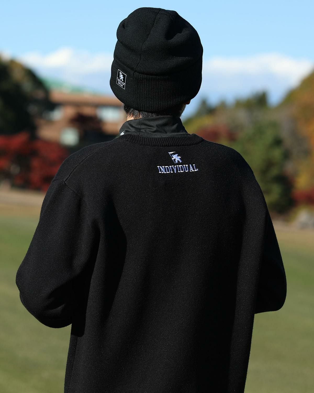   ゴルフ　ブラック セーター ゴルフウェア レディース gs GOLF トレーナー シャギーフリース ニット