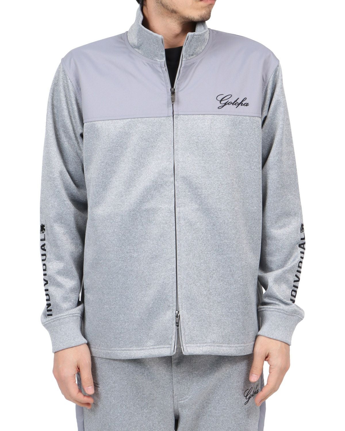 杢グレー：180cm67kg(Lサイズ着用)