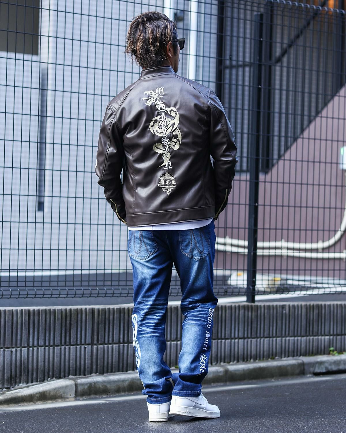 MCD] トライバル スネーク PU ライダース ジャケット | PEET ONLINE STORE
