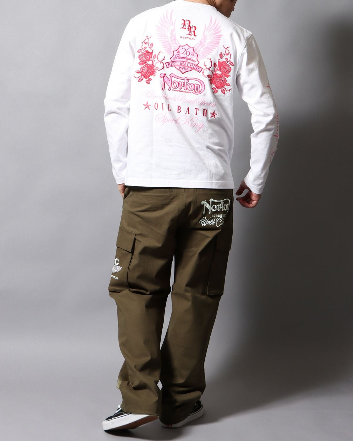 ドーナツベアワンポイントTシャツ&ロングパンツ　ピンク gelato pique（ジェラートピケ）の「ドーナツベアワンポイントTシャツ