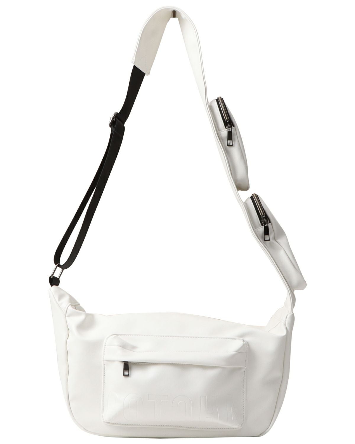 aratama ホワイト パッチワーク ショルダーバッグ スマートながら個性的なクラッチ&ショルダーバッグ_SURGE #WHITE