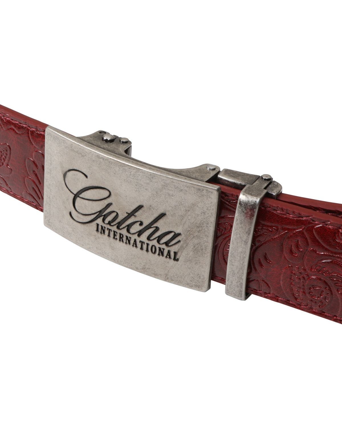 GOTCHA] ベーシック PU エンボス ホールレス バックル ベルト | PEET
