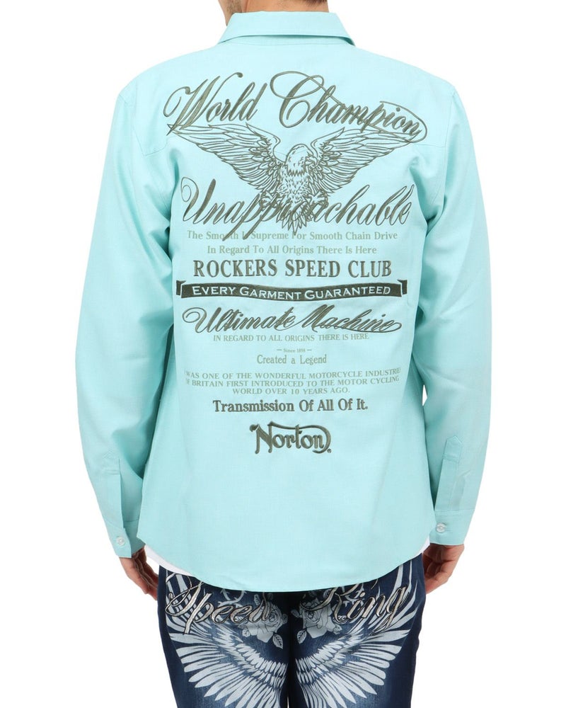 ミントグリーン：180cm67kg(Lサイズ着用)