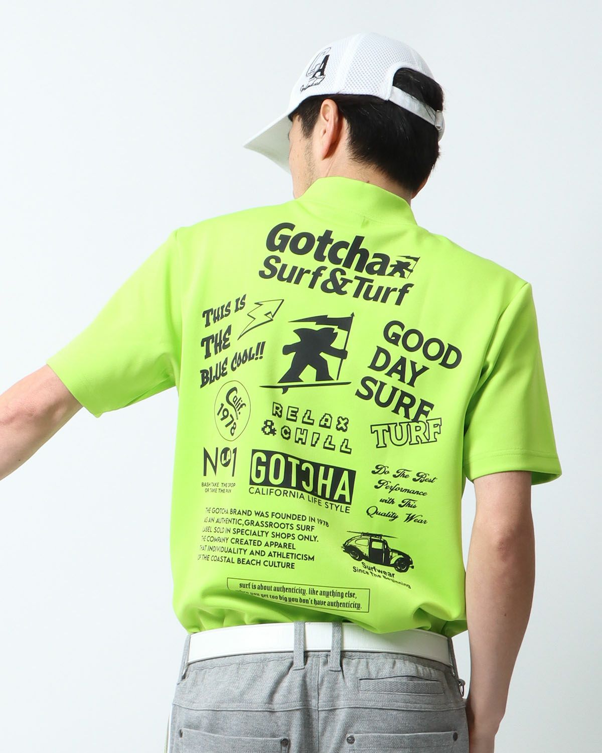 GOTCHA GOLF] スムース ワントーン モックネック Tシャツ | PEET