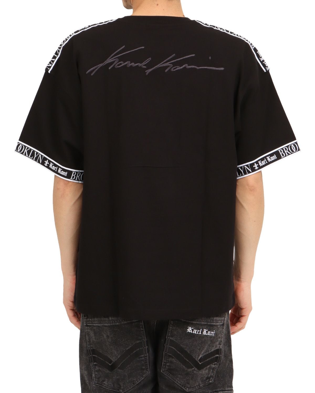 Karl Kani] ビッグシルエット ゴールド ロゴ テープ Tシャツ | PEET