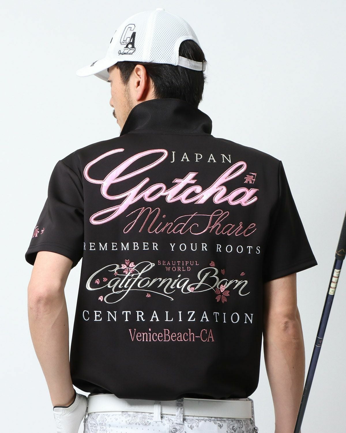 GOTCHA GOLF] スムース シャイニー サクラ ポロシャツ | PEET ONLINE STORE