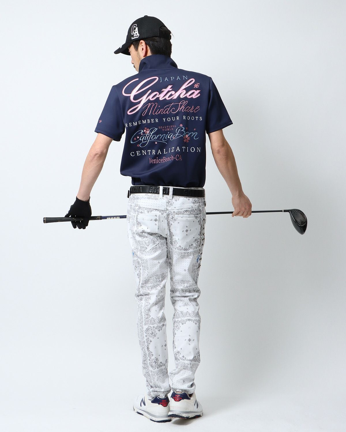 ネイビー：180cm67kg(Lサイズ着用)