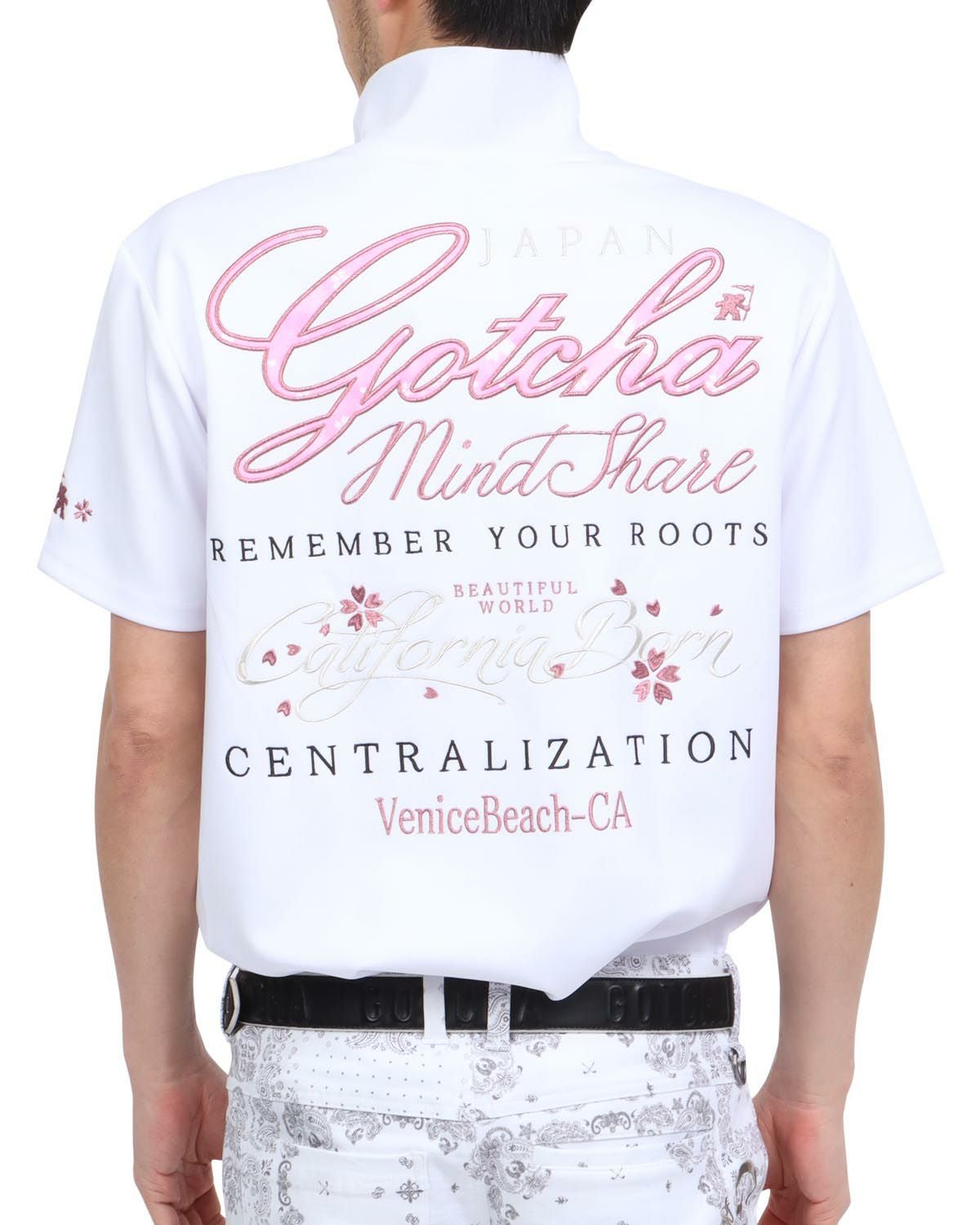 GOTCHA GOLF] スムース シャイニー サクラ ポロシャツ | PEET ONLINE STORE