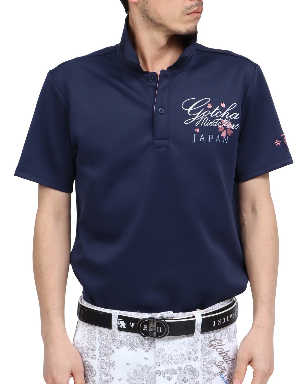 GOTCHA GOLF] スムース シャイニー サクラ ポロシャツ | PEET ONLINE STORE