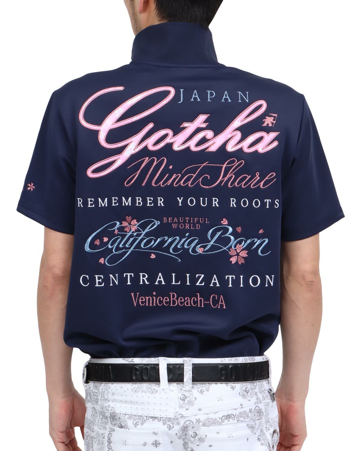 GOTCHA GOLF] スムース シャイニー サクラ ポロシャツ | PEET ONLINE STORE