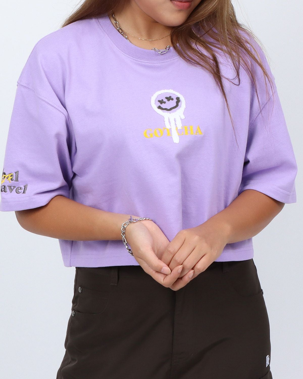 ラベンダー：167cm(Lサイズ着用)