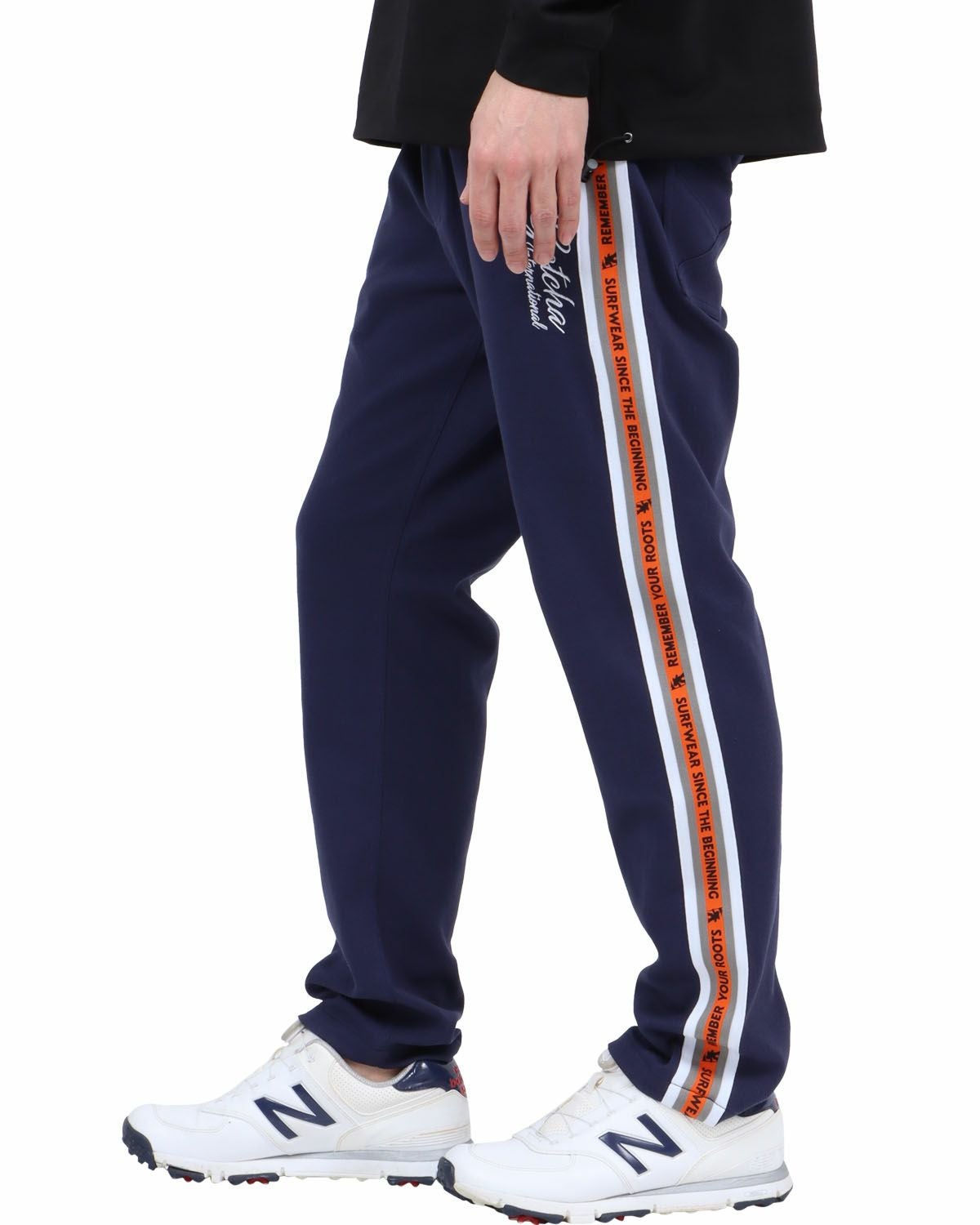 ネイビー：180cm67kg(Lサイズ着用)