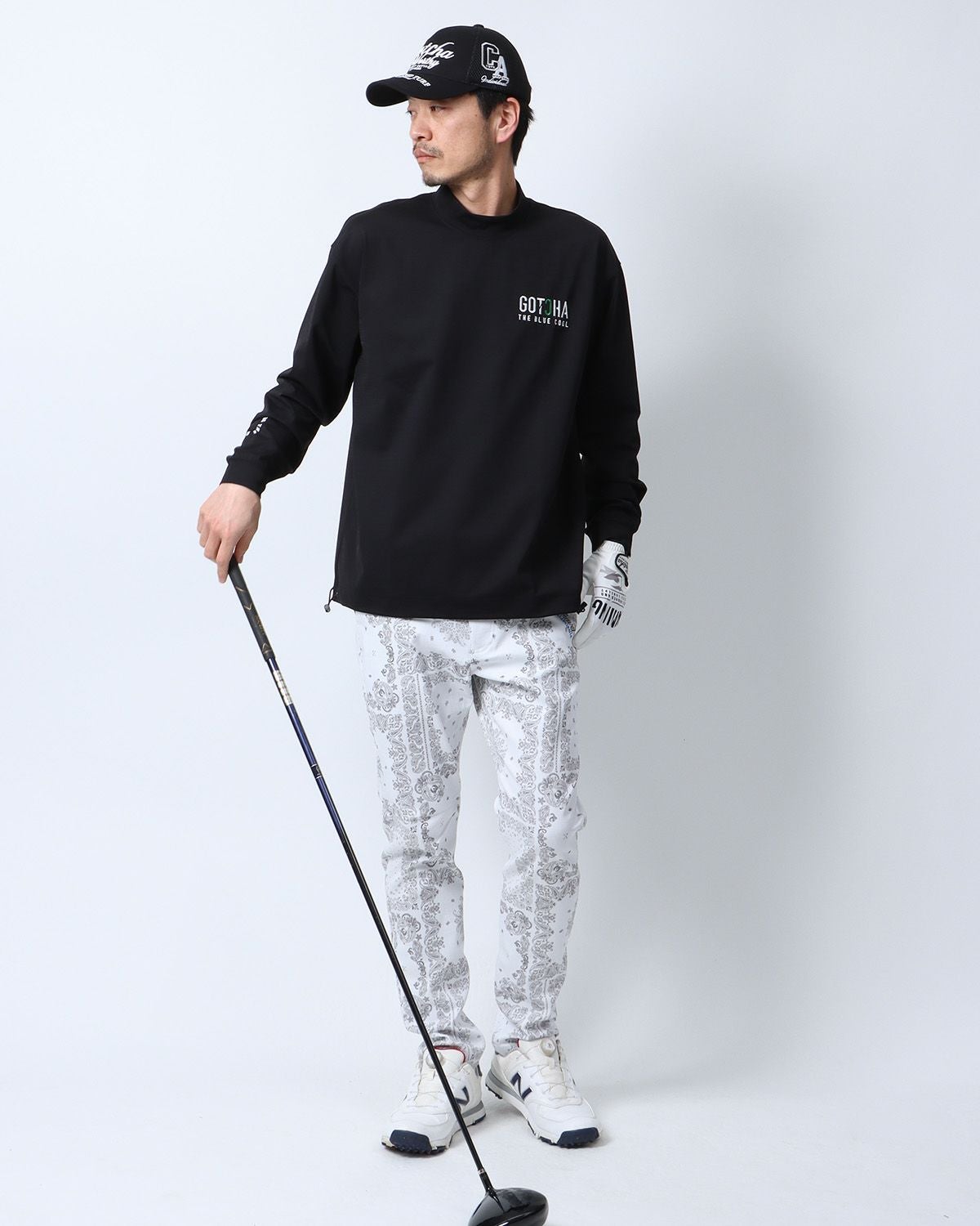 GOTCHA GOLF] ハイブリッド ドライ UVカット モックネック ロンT