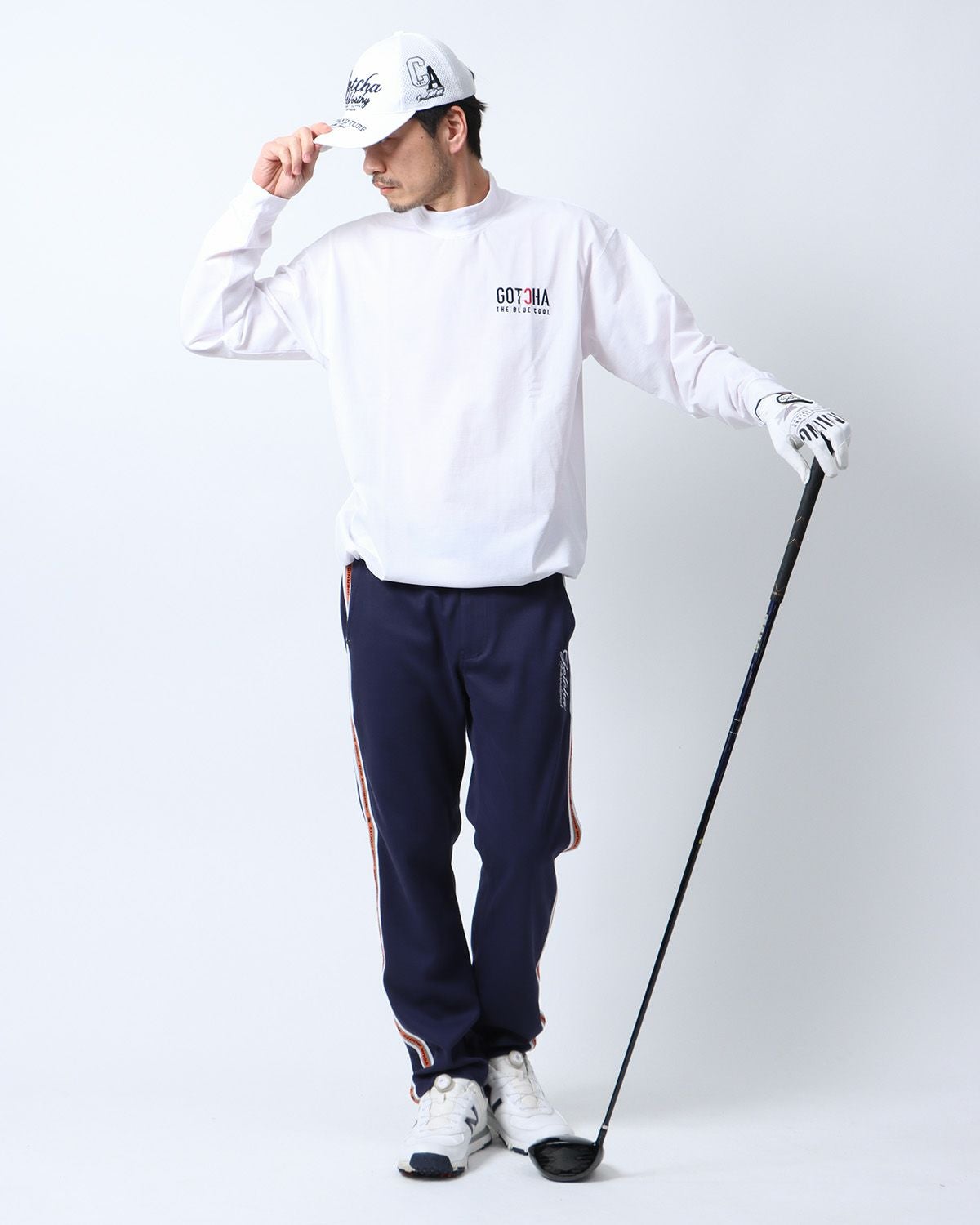 GOTCHA GOLF] ハイブリッド ドライ UVカット モックネック ロンT