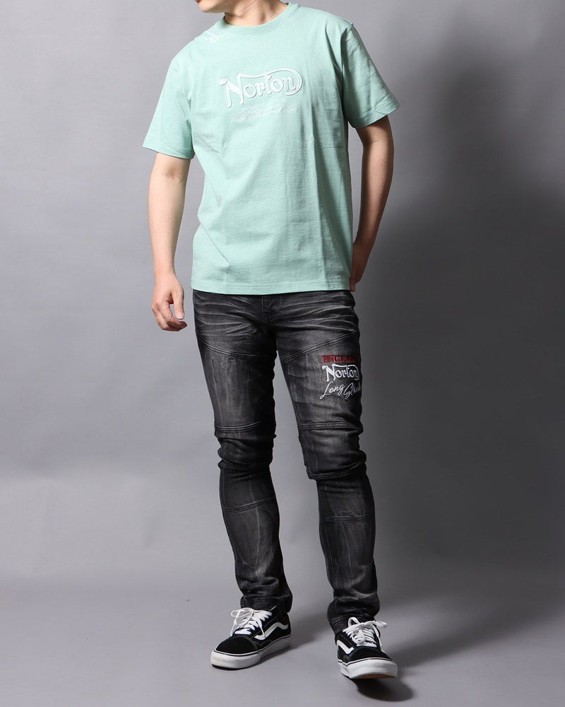 ミントグリーン：178cm/75kg(Lサイズ着用)