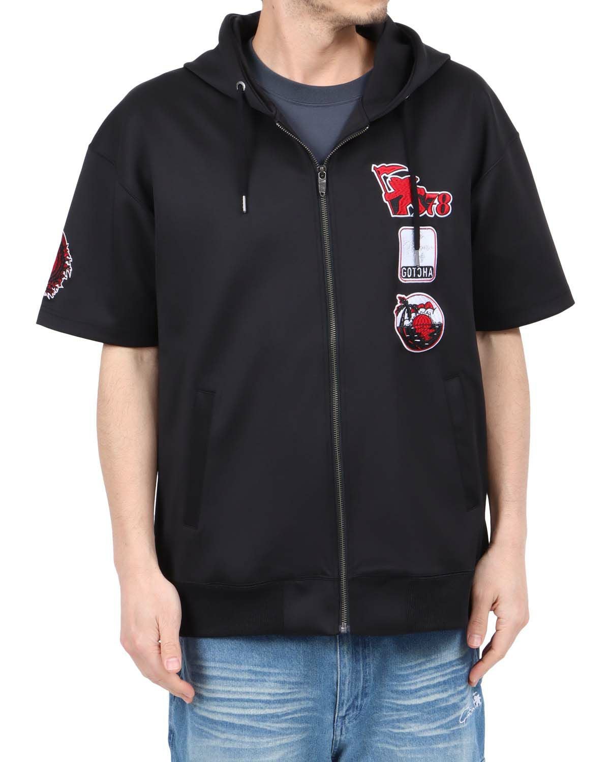 GOTCHA] ワッペン 半袖 フルジップ パーカー | PEET ONLINE STORE