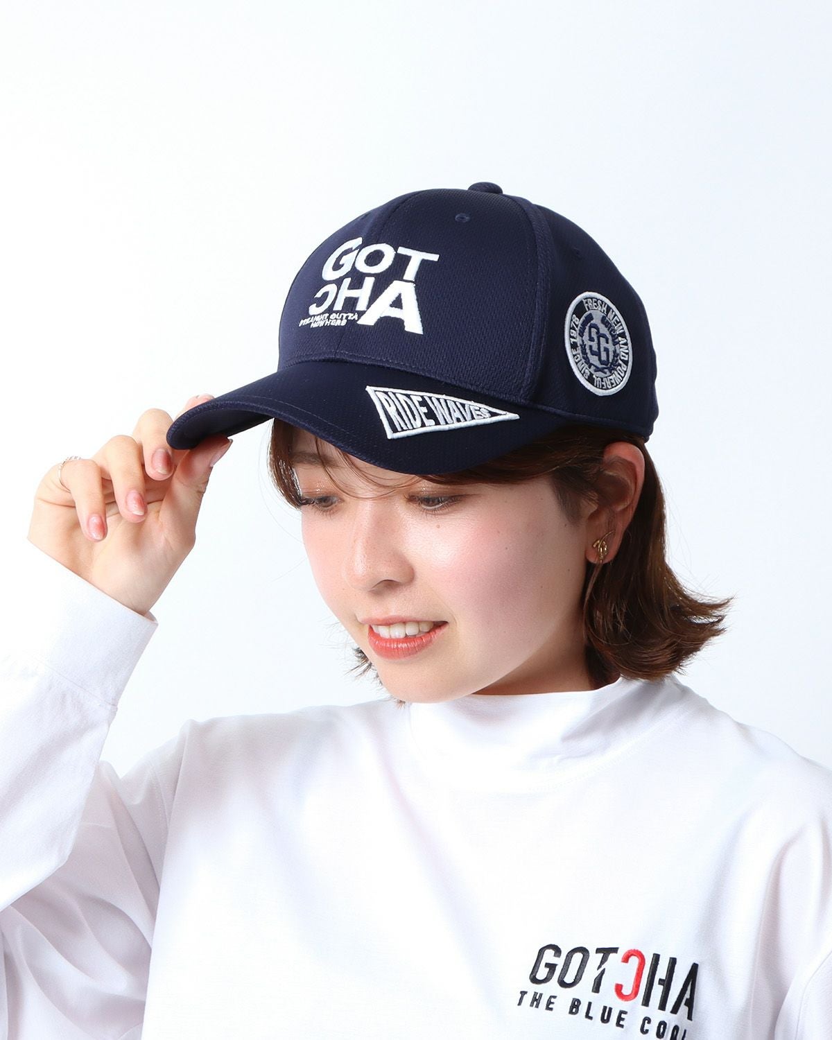 GOTCHA GOLF] ハニカムメッシュ ベーシック ロゴ 刺繍 キャップ | PEET