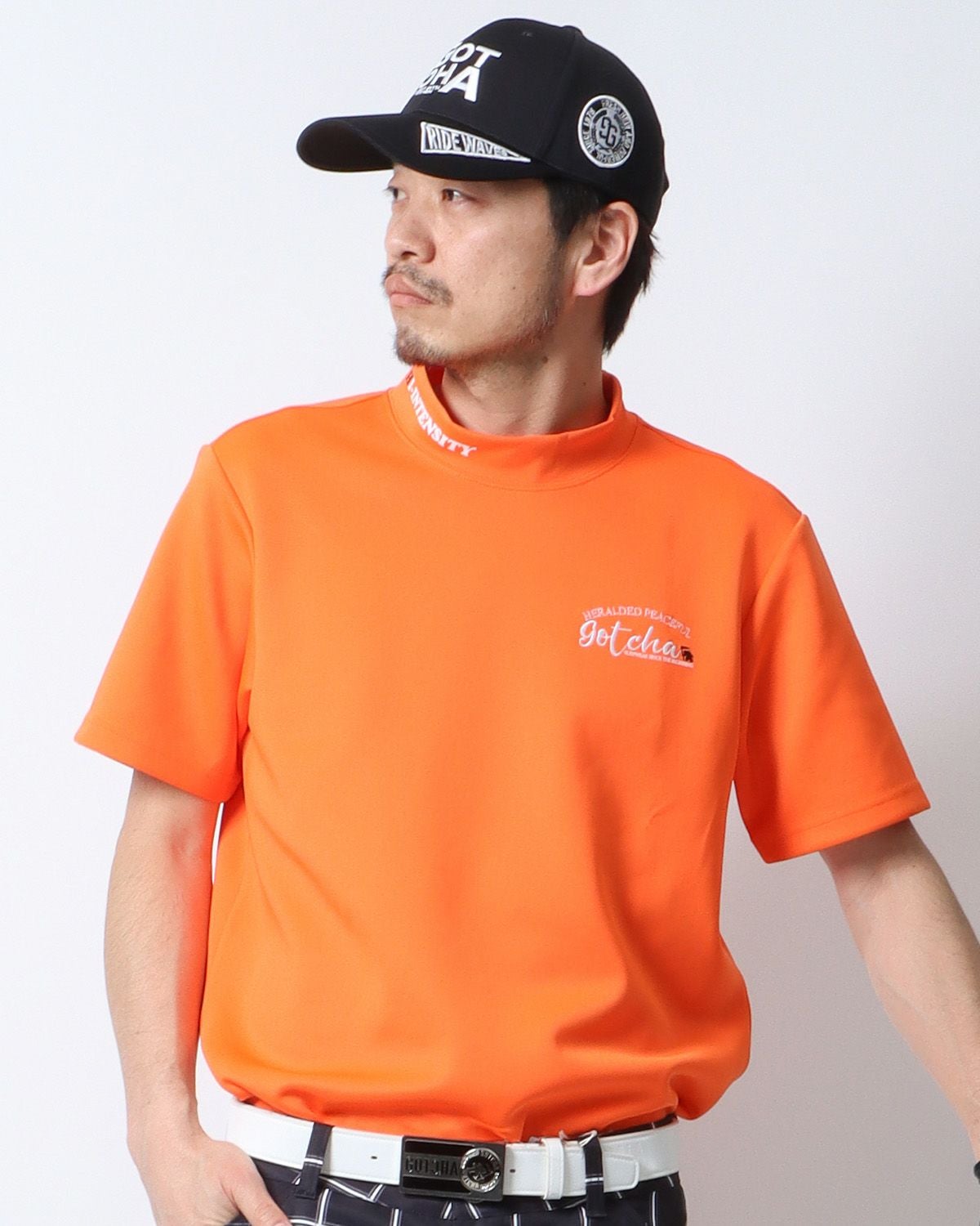 GOTCHA GOLF] スムース ツートーン モックネック Tシャツ | PEET