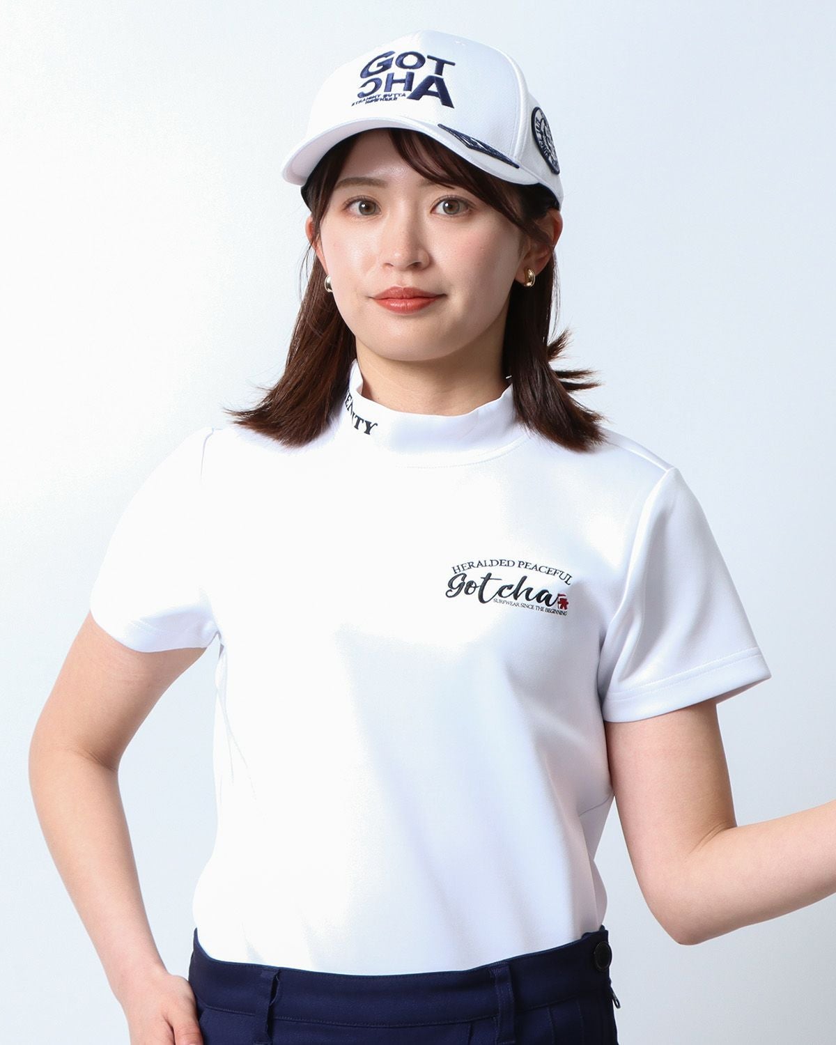 GOTCHA GOLF] スムース ツートーン モックネック Tシャツ | PEET