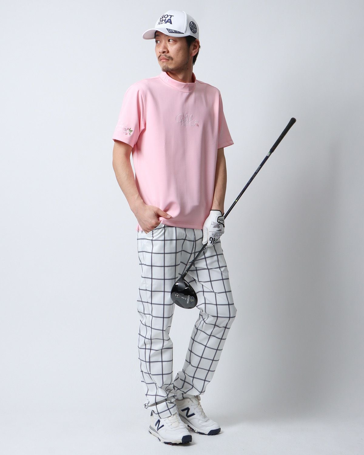 GOTCHA GOLF] サクラ ピンク モックネック Tシャツ | PEET ONLINE STORE