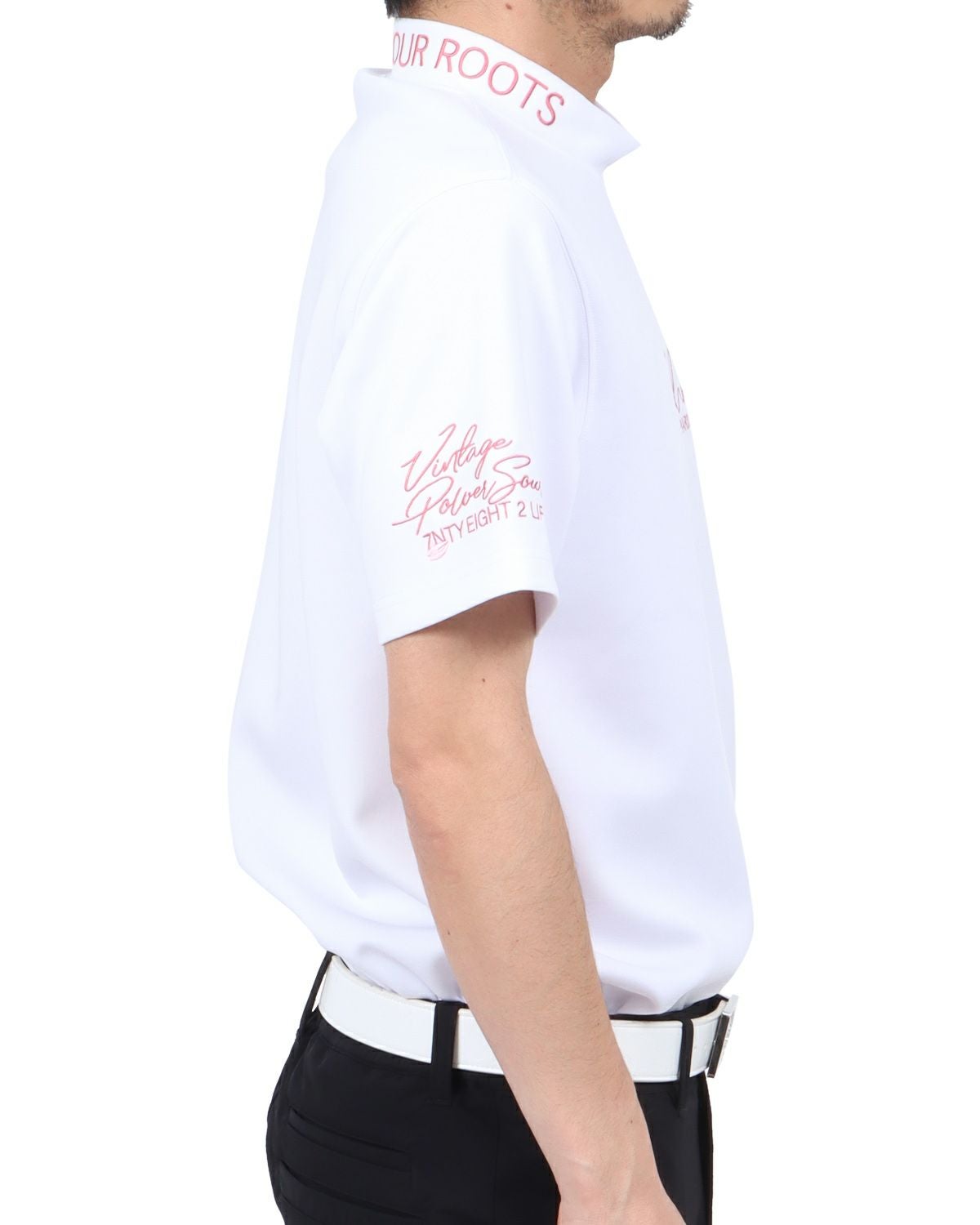 GOTCHA GOLF] サクラ ピンク モックネック Tシャツ | PEET ONLINE STORE