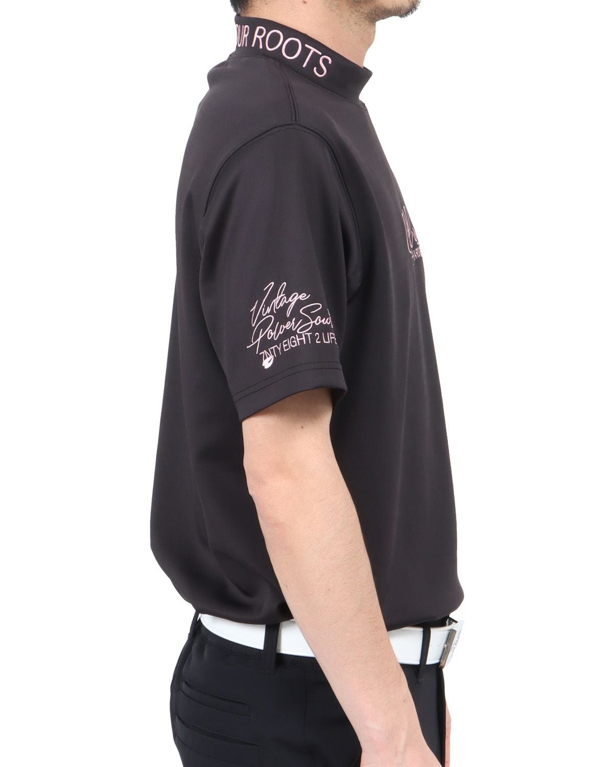 GOTCHA GOLF] サクラ ピンク モックネック Tシャツ | PEET ONLINE STORE