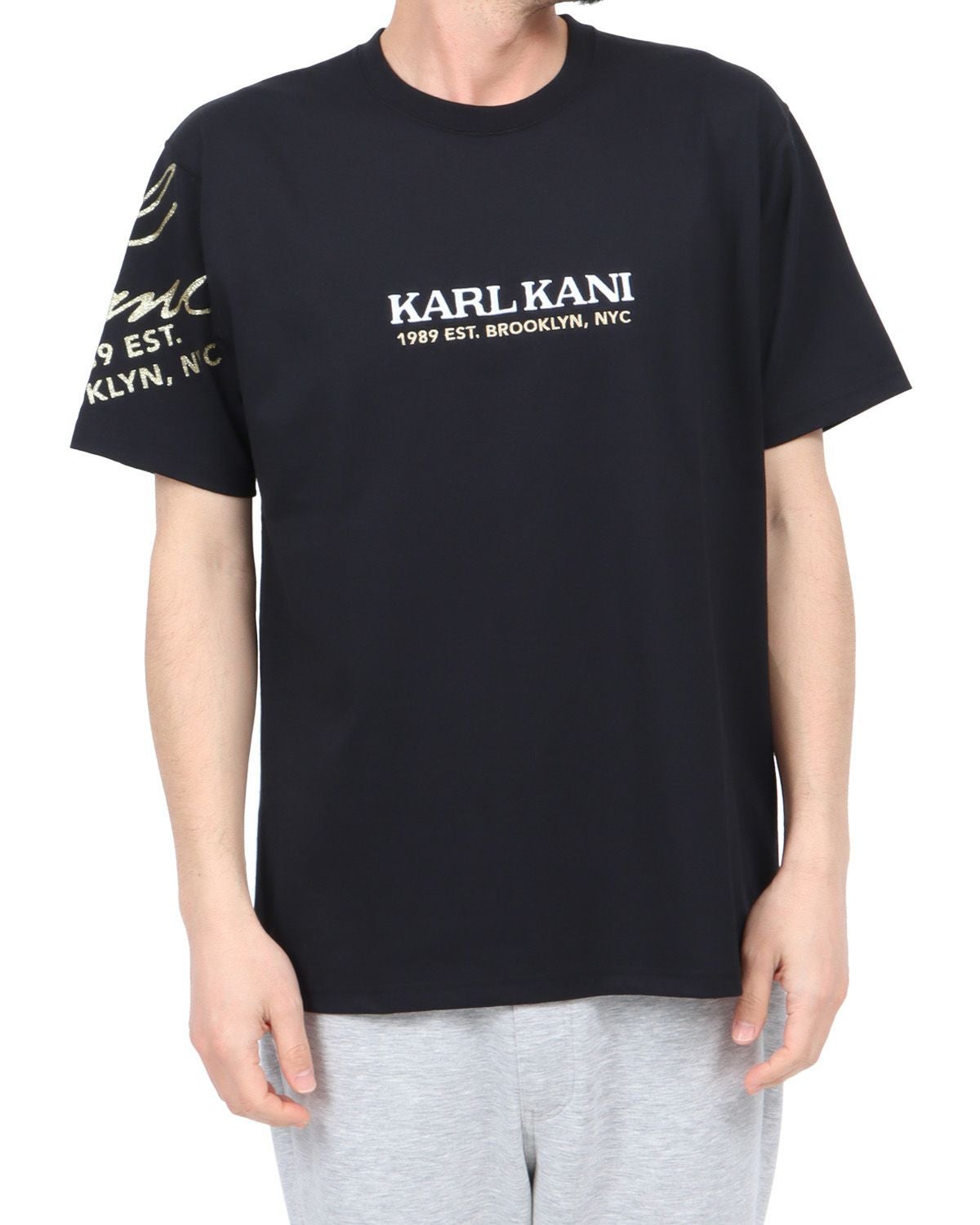 Karl Kani] ドライ UVカット リミテッド アーム ポイント Tシャツ